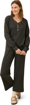 Pact Thermal Waffle Henley Pullover