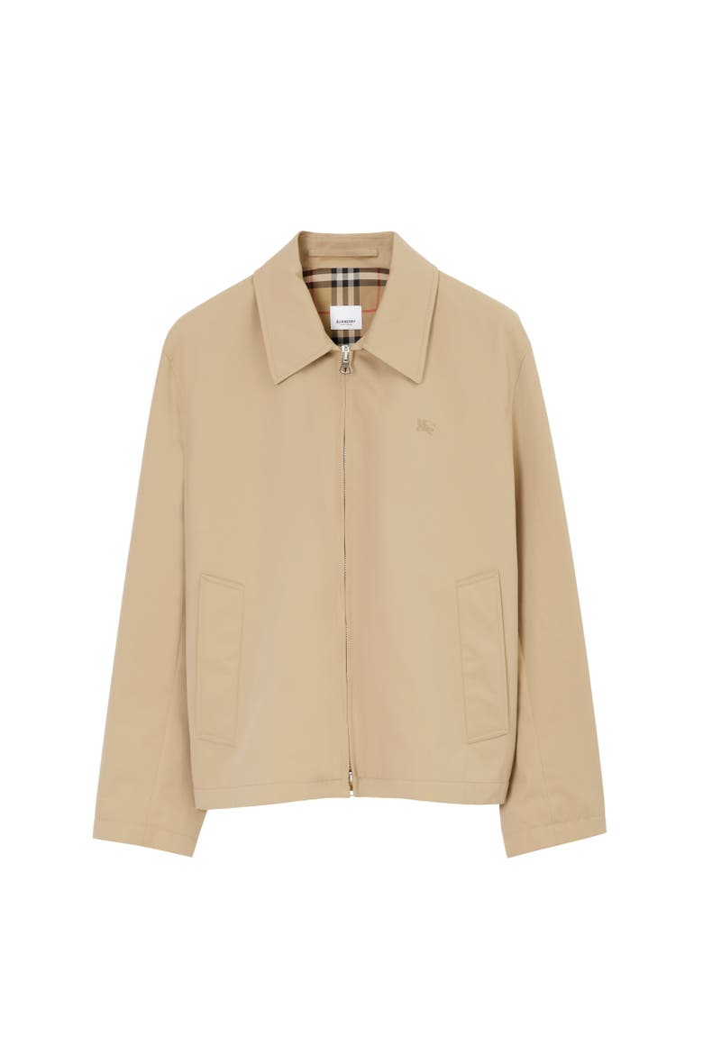 Gabardine Harrington Jacket, Alternate, color, Honey beige