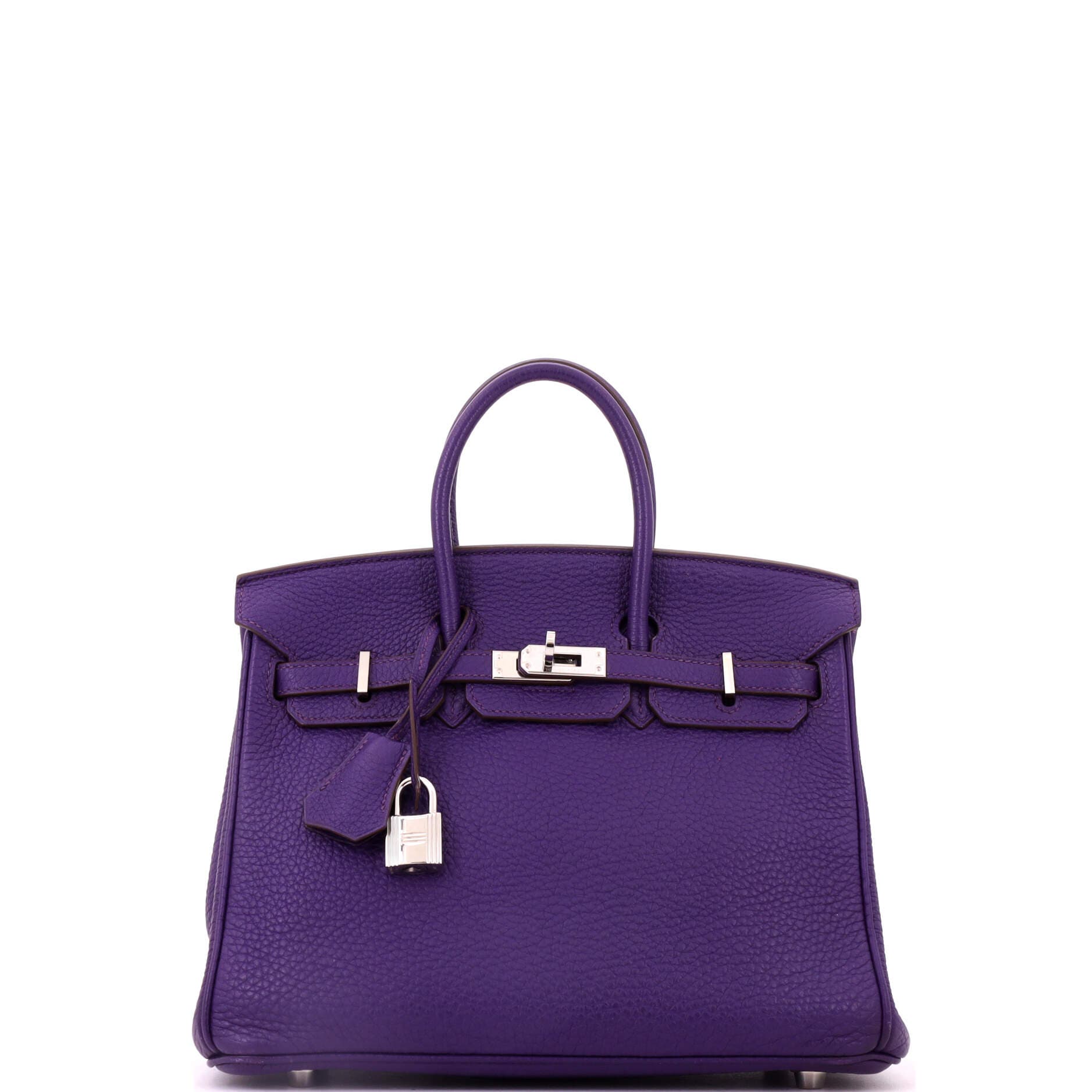 Birkin Handbag Purple Togo with Palladium Hardware 25, Main, color, Red
