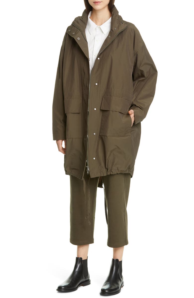 Eileen Fisher Fishtail Organic Cotton Blend Anorak, Alternate, color, 