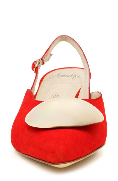 Amalfi By Rangoni Abissa Slingback Pointed Toe Kitten Heel Pump In Tulip Cashmere