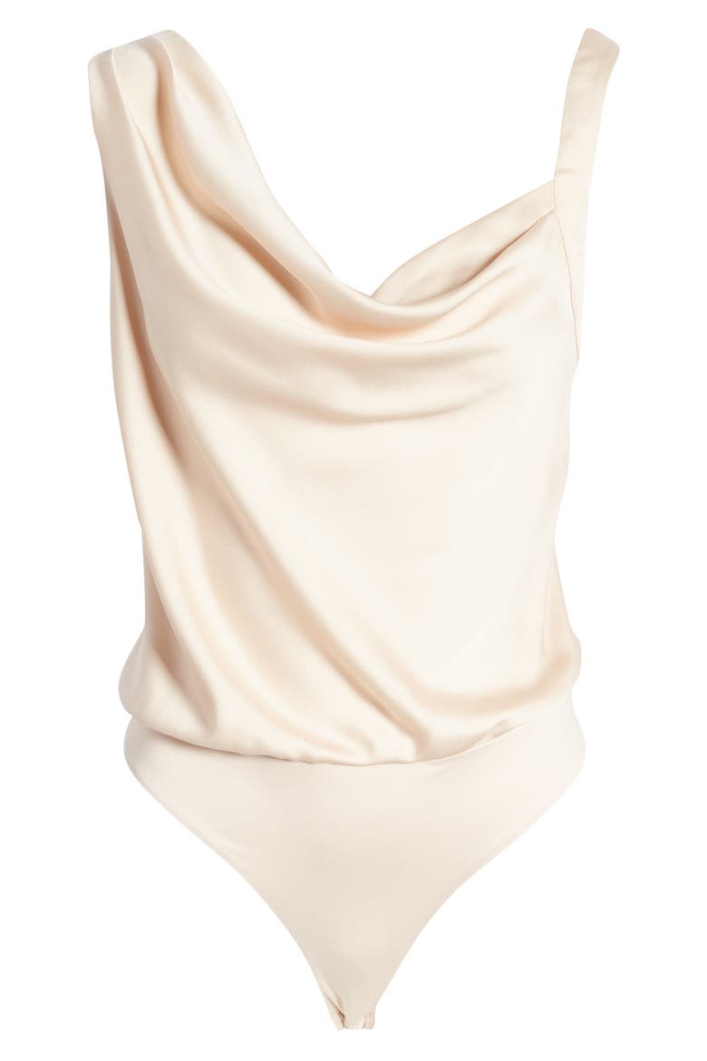 Asymmetric Sleeveless Bodysuit, Alternate, color, CREAM