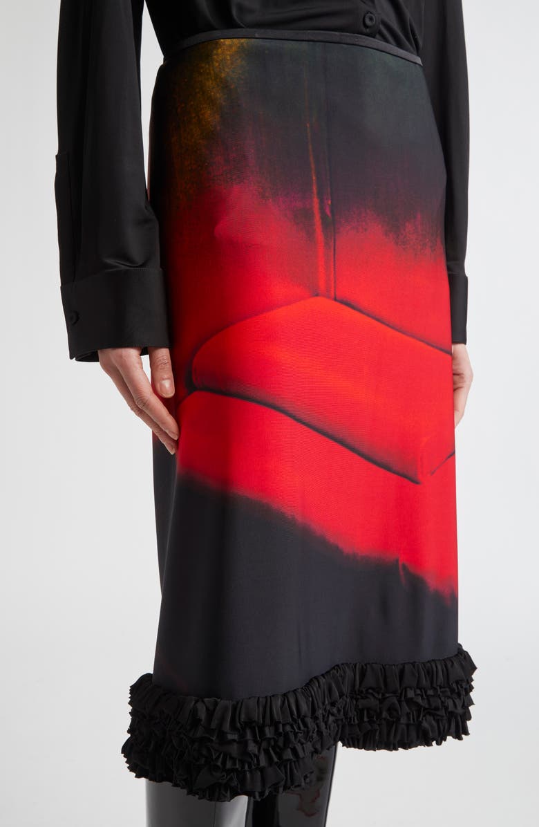 Jil Sander Print Satin Skirt, Alternate, color, 