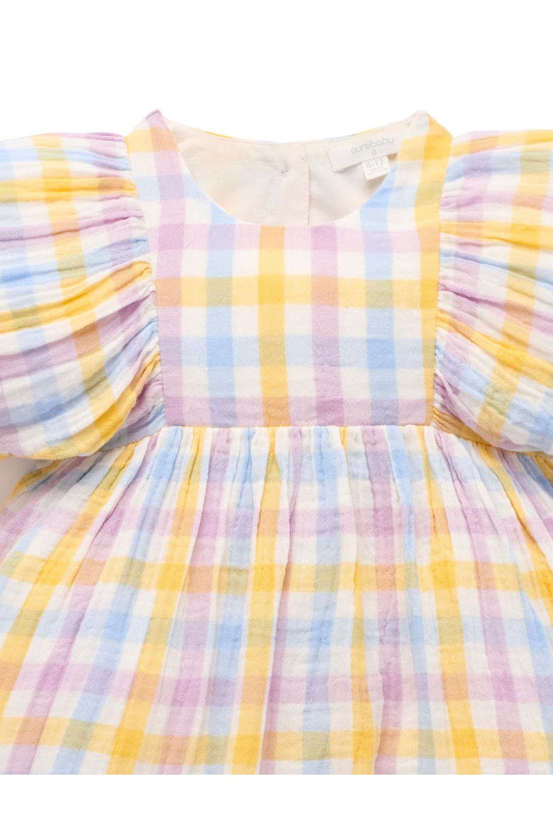 Gathered Dress, Alternate, color, Lila Check
