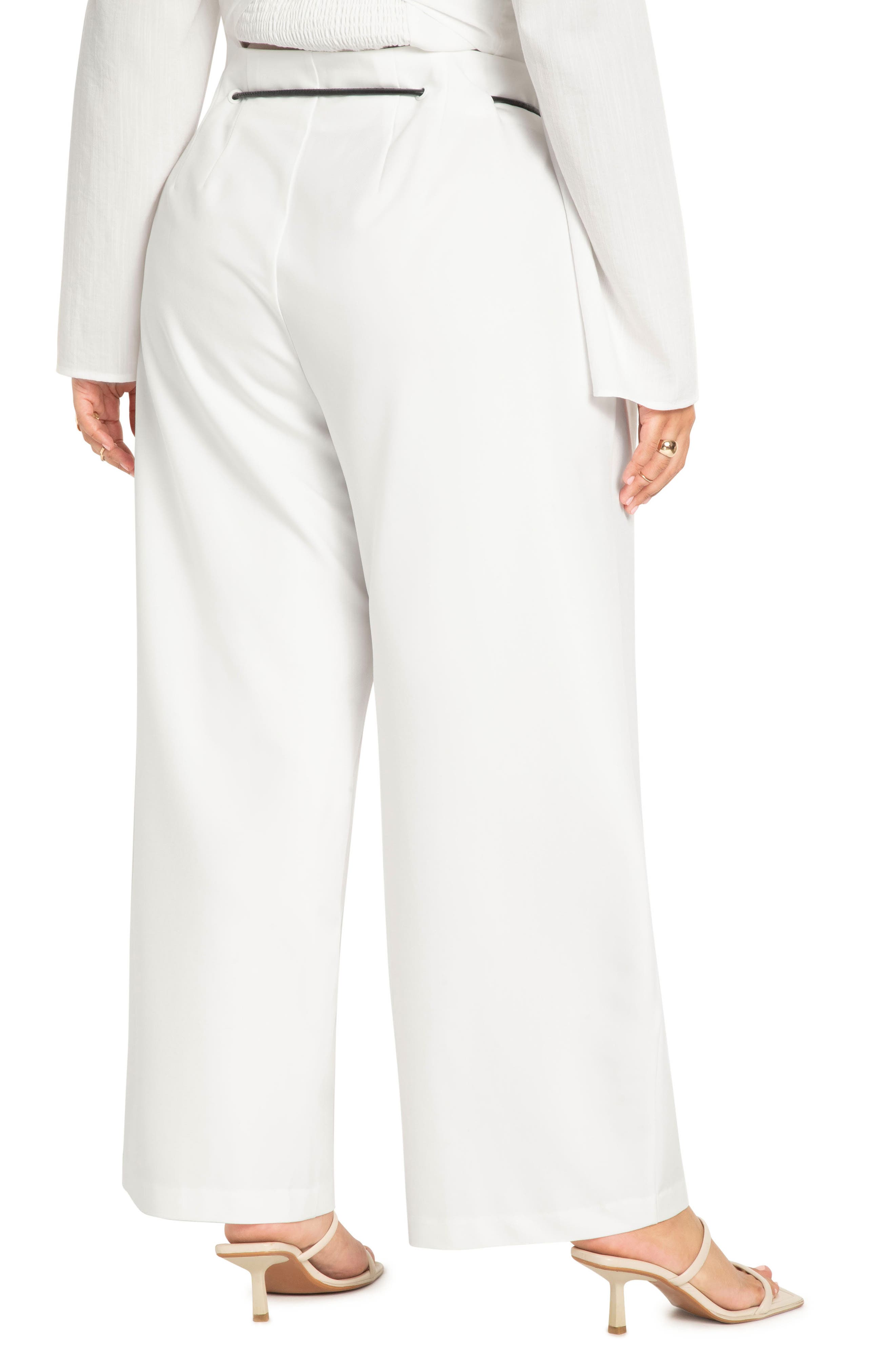 ELOQUII Drawcord Wide Leg Pants (Women) | Nordstromrack