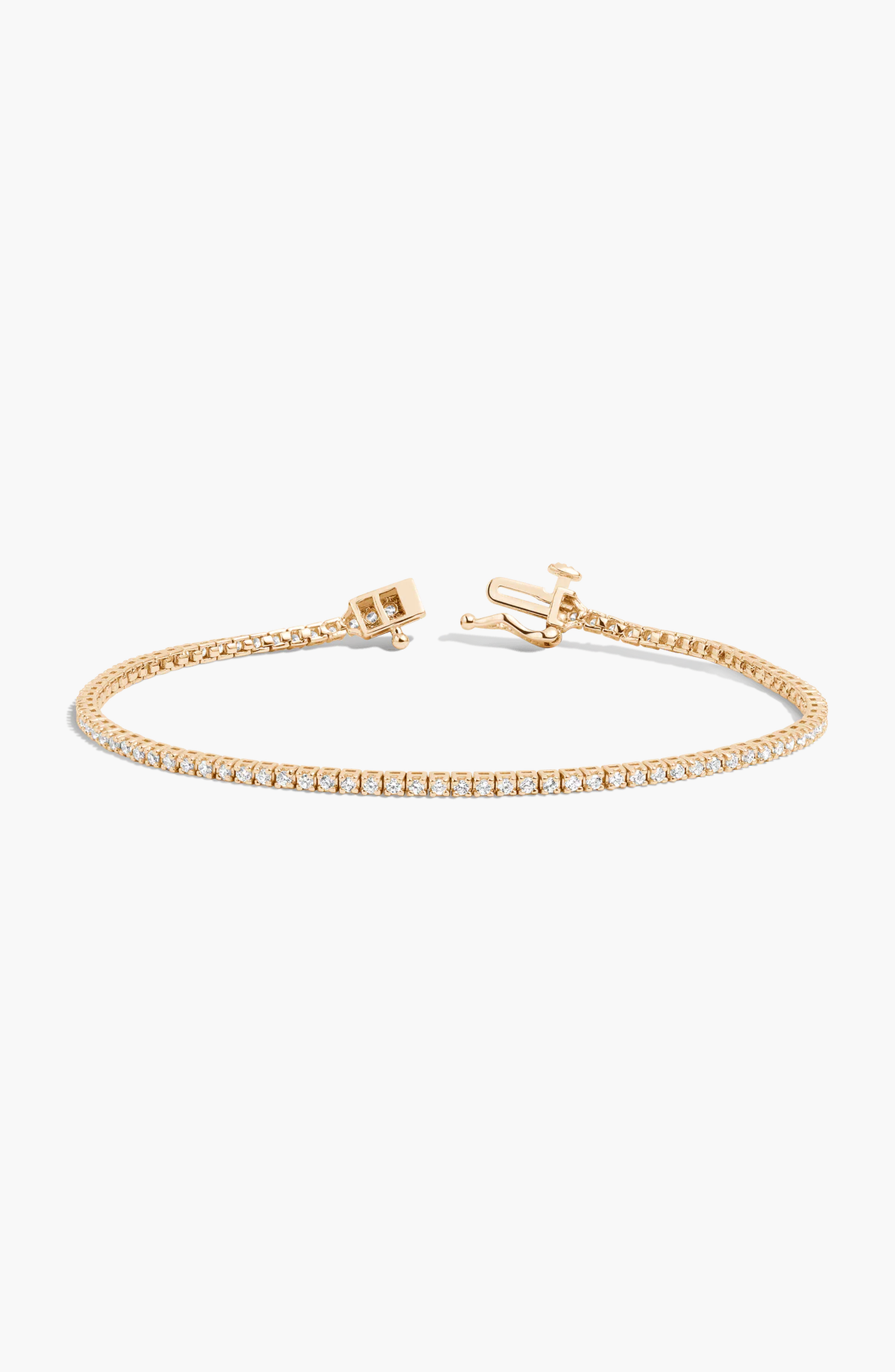 Aurate New York Classic Lab Grown Diamond Tennis Bracelet in 14K Yellow Gold at Nordstrom, Size 6
