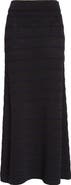 ST. JOHN Breton Stripe Wool Blend Sweater Skirt