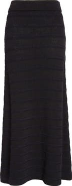 ST. JOHN Breton Stripe Wool Blend Sweater Skirt