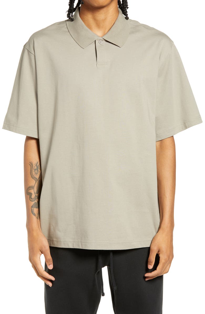 PacSun Fear of God Essentials Unisex Short Sleeve Polo, Main, color, 