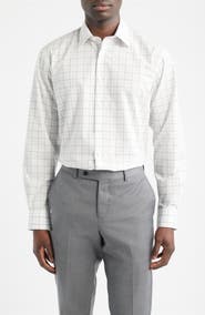 Nordstrom Traditional Fit Check Non-Iron Cotton Dress Shirt