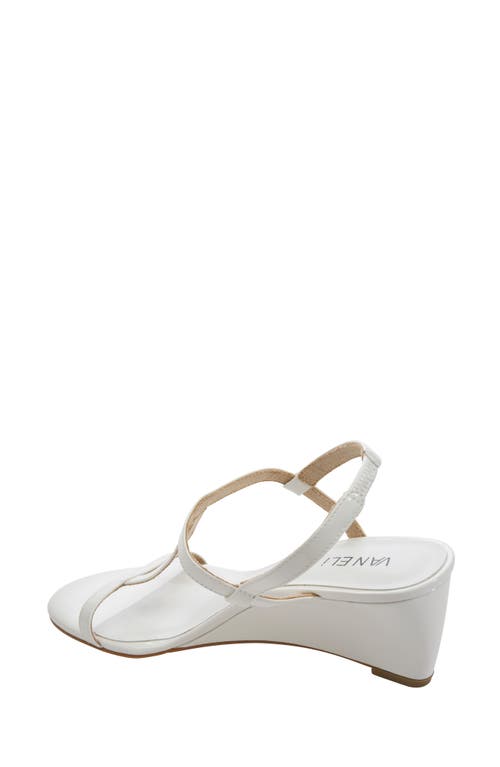 Vaneli Mohan T-strap Wedge Sandal In White