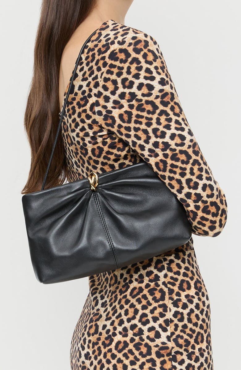 Loeffler Randall Corrine Leather Shoulder Bag, Alternate, color, Black