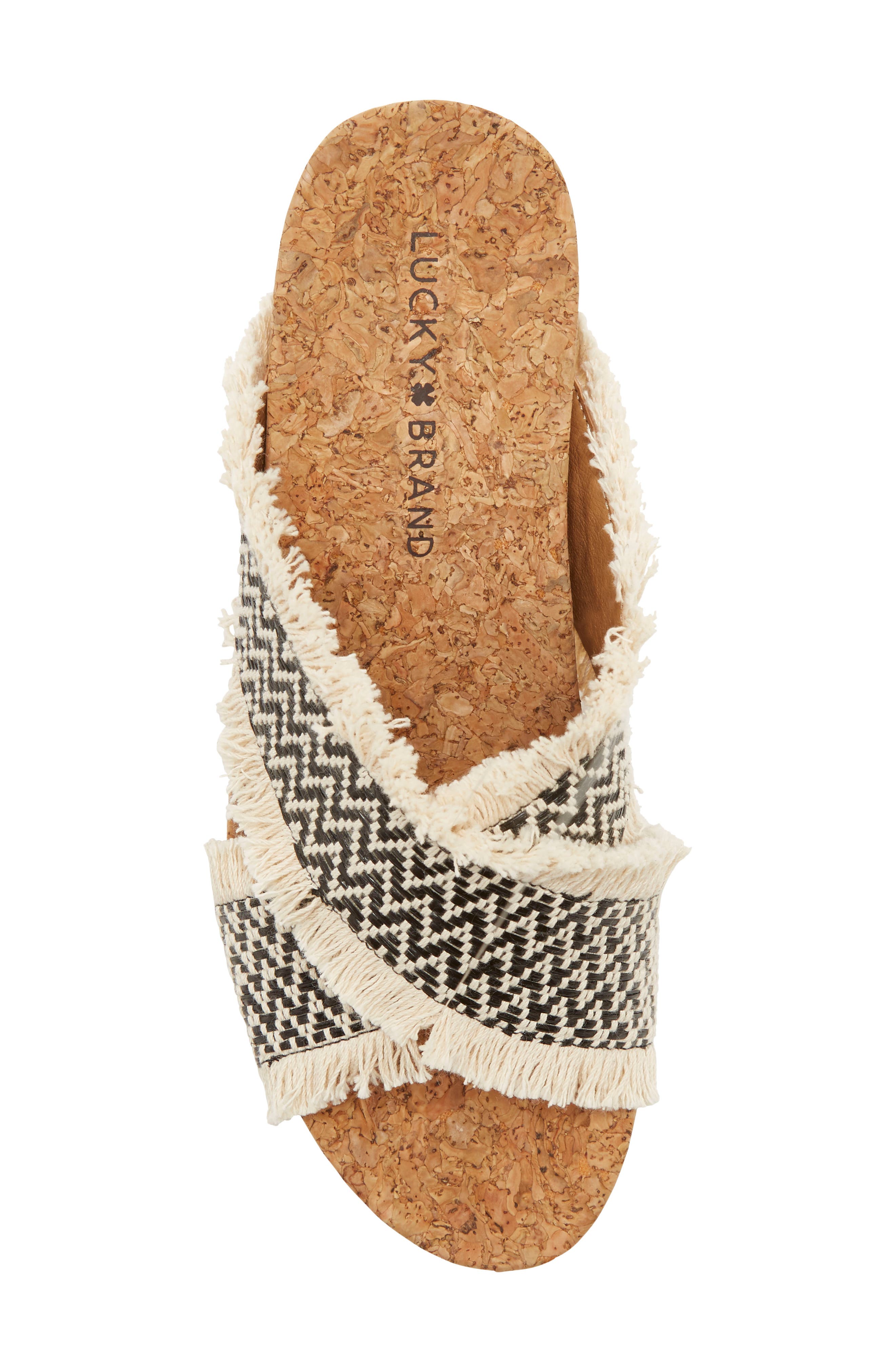Lucky Brand Khillian Woven Wedge Slide Sandal, Alternate, color, 