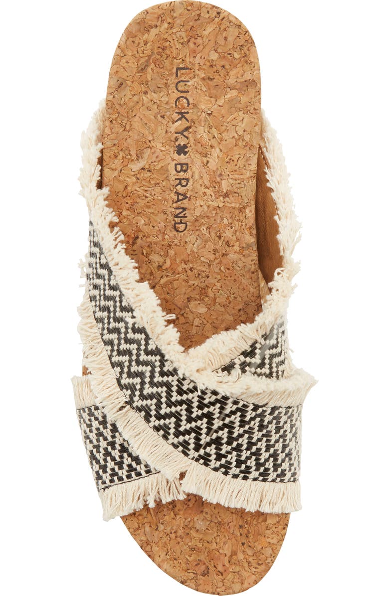 Lucky Brand Khillian Woven Wedge Slide Sandal, Alternate, color,