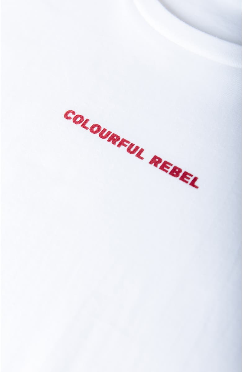 Colourful Rebel Uni Logo Boxy Tee, Alternate, color, White