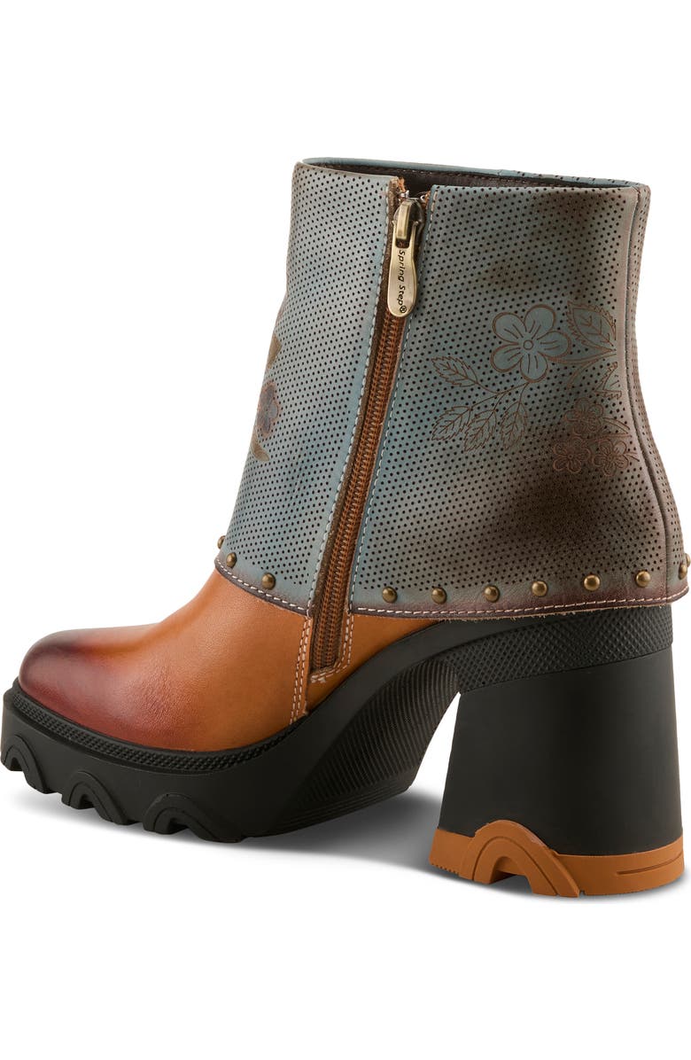 L'Artiste by Spring Step Carizma Foldover Shaft Platform Bootie, Alternate, color, Camel Multi