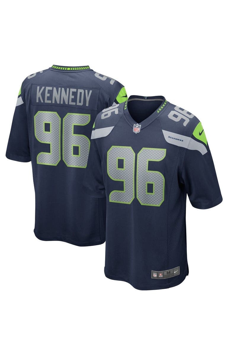 Nike Men's Nike Cortez Kennedy College Navy Seattle Seahawks Game Retired Player Jersey, Main, color, 