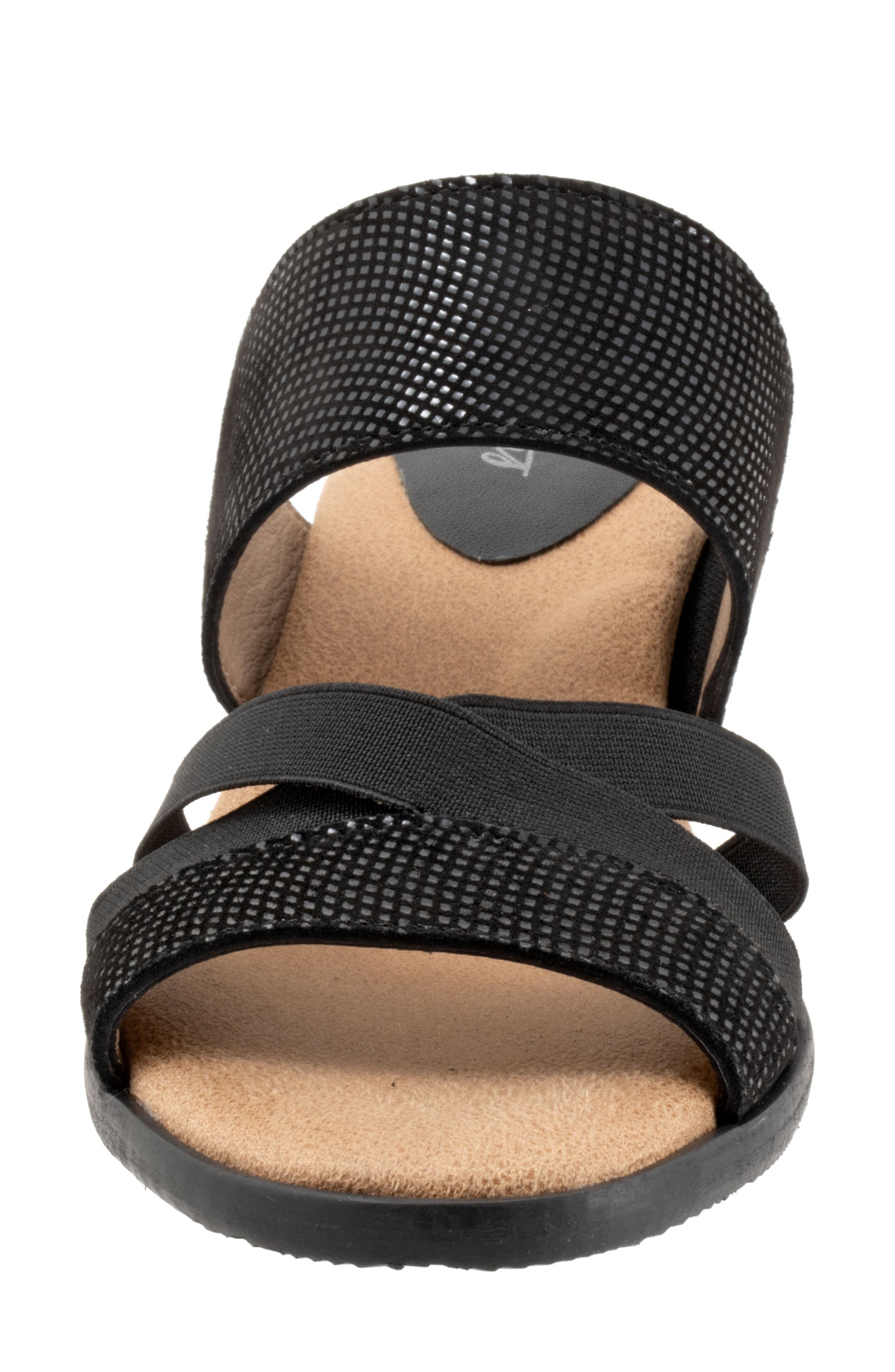 Maxine Slide Sandal, Alternate, color, BLACK MINI DOTS