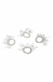 Tiramisu Frosted Briar Set of 4 Napkin Rings