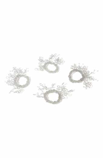 Frosted Briar Set of 4 Napkin Rings