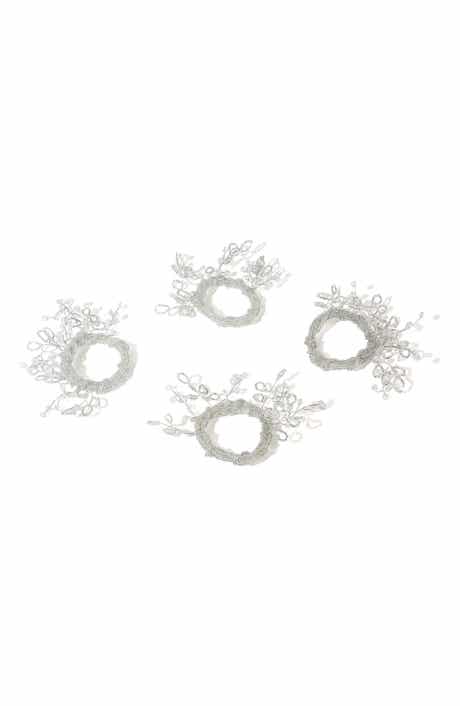 Tiramisu Frosted Briar Set of 4 Napkin Rings