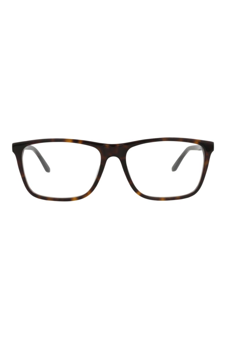 56mm Square Optical Glasses, Main, color, HAVANA GOLD TRANSPARENT