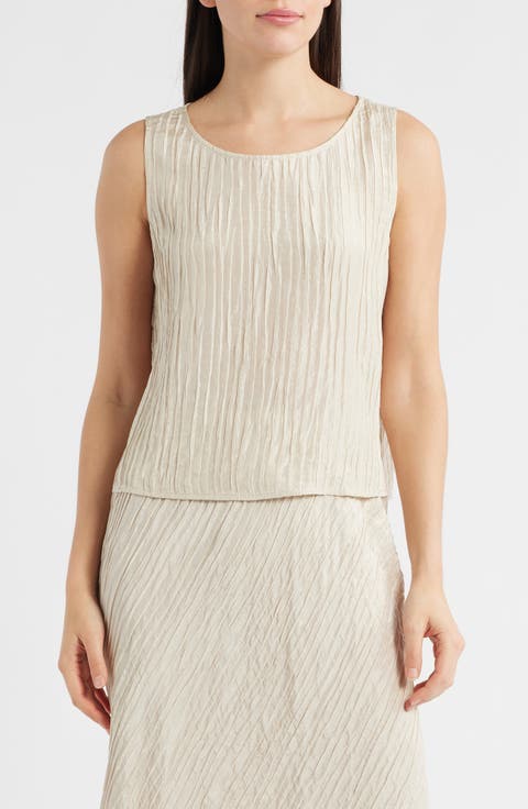 Stretch Silk Shell Top