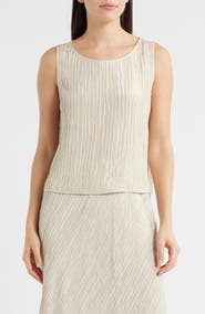 Eileen Fisher Stretch Silk Shell Top