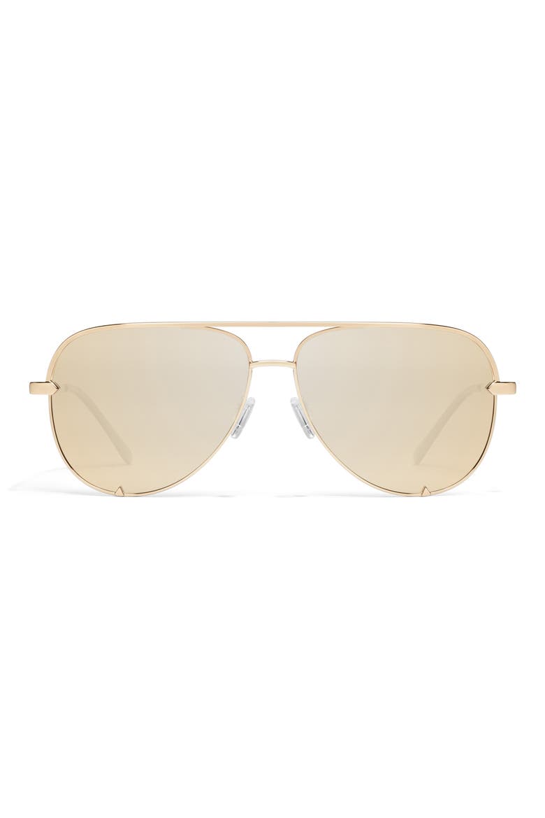 High Key Mini 60mm Aviator Sunglasses, Main, color, GOLD / GOLD POLARIZED LENS