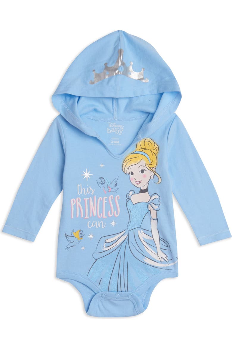 Princess 3-Pack Hooded Bodysuits, Alternate, color, Princess Multi