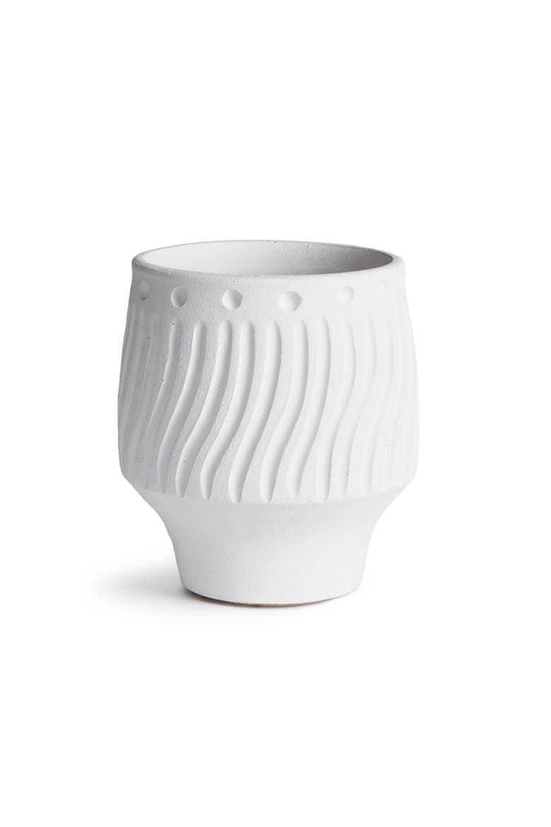 Larson Decorative Cachepot, Main, color, White