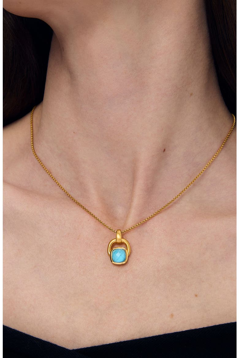 Monterey Pendant Necklace, Alternate, color, IRIDESCENT TURQ/ GOLD