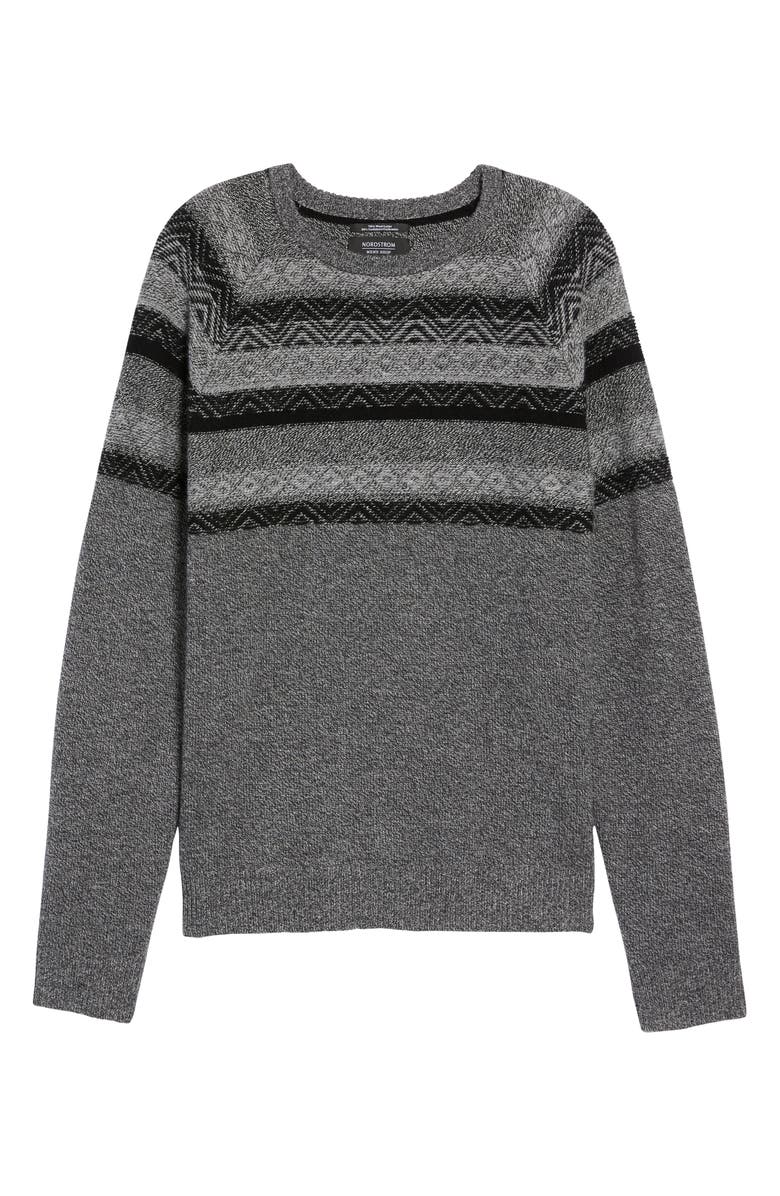 NORDSTROM MEN'S SHOP Pattern Wool & Cashmere Sweater, Alternate, color,