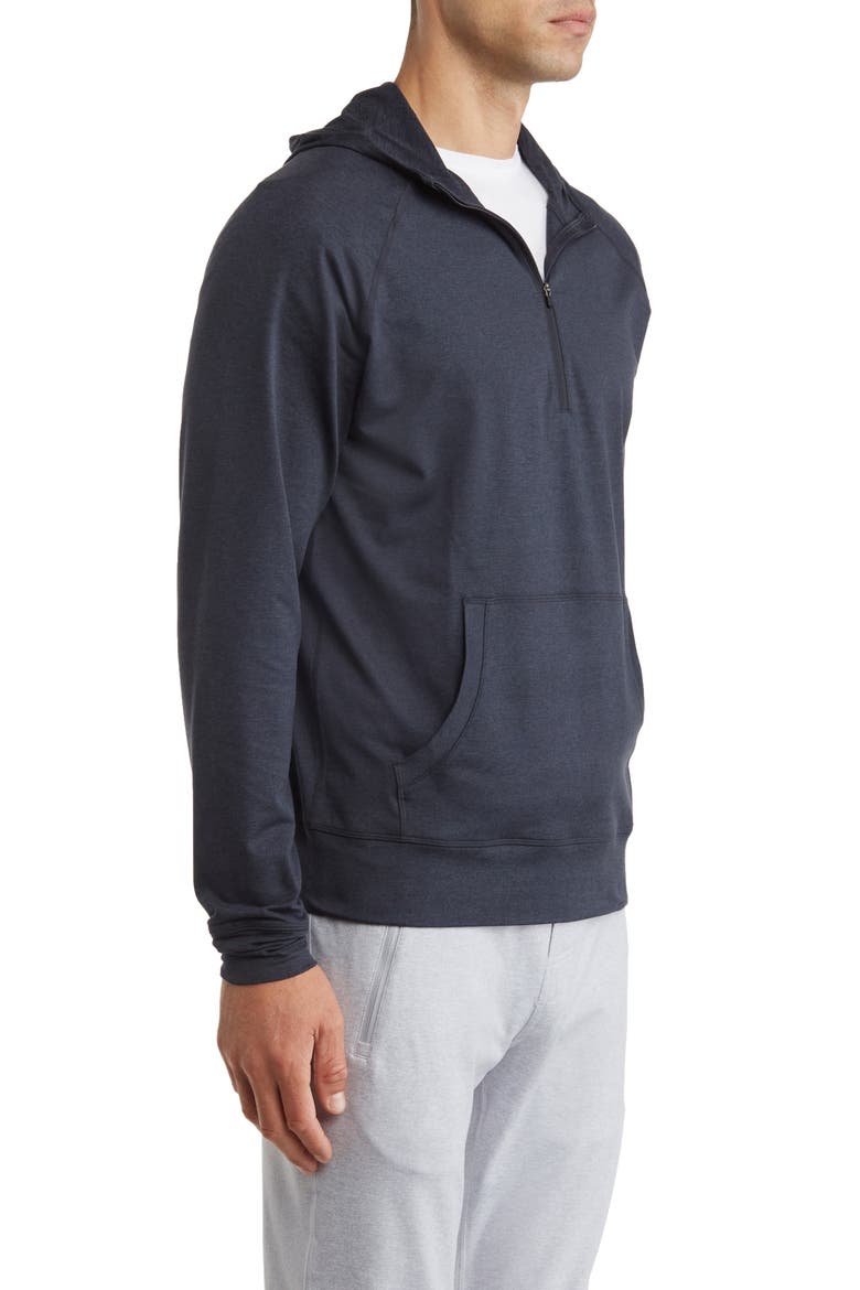 Ponto Performance Half Zip Hoodie, Alternate, color, MIDNIGHT HEATHER