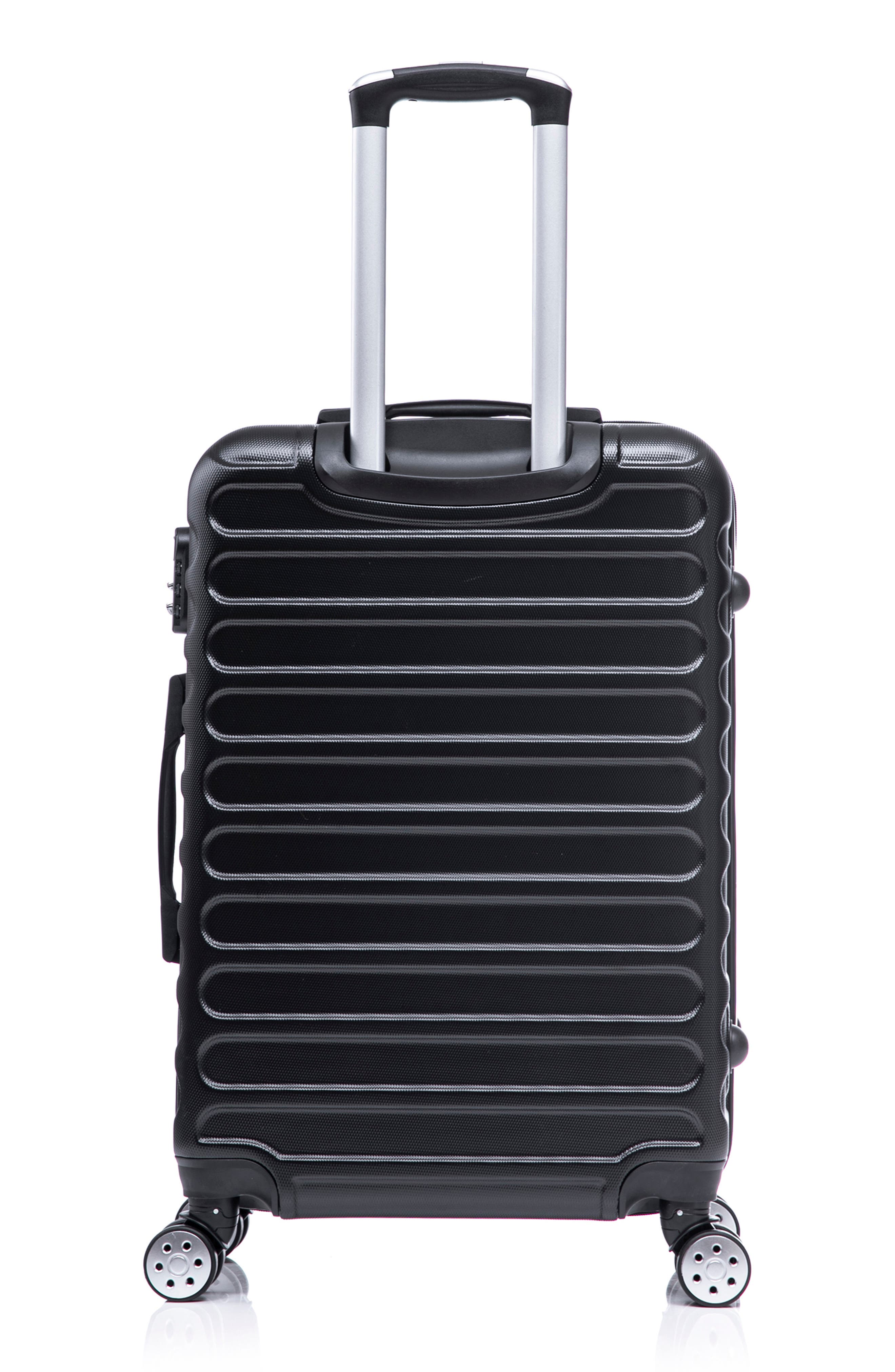 TUCCI Carravia Hardshell 3-Piece Spinner Luggage Set, Alternate, color, Black