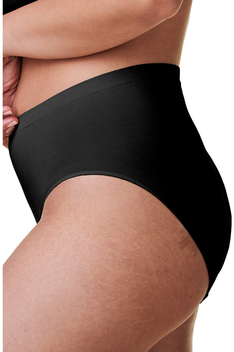 3-Pack Seamless High Waist Maternity Briefs, Alternate, color, BLACK