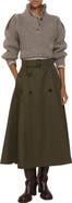 Burberry Brenda Cotton Gabardine Trench Skirt