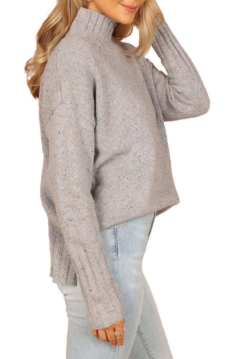 Petal & Pup Conny Tweed Wool Blend Mock Neck Sweater, Alternate, color,