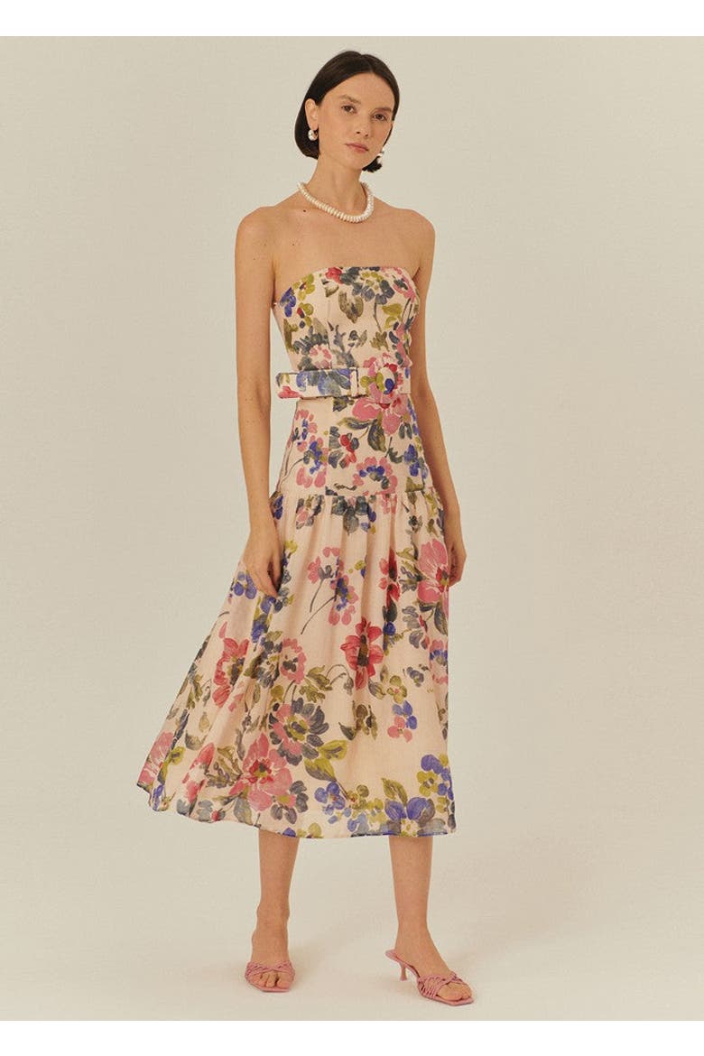 Imani Midi Dress, Main, color, Beige