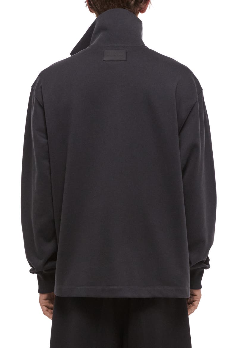 Quarter Zip Sweatshirt, Alternate, color, VINTAGE BLACK