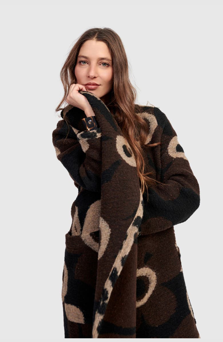 Alembika Jamboree Cozy Draped Coat, Alternate, color, Floral