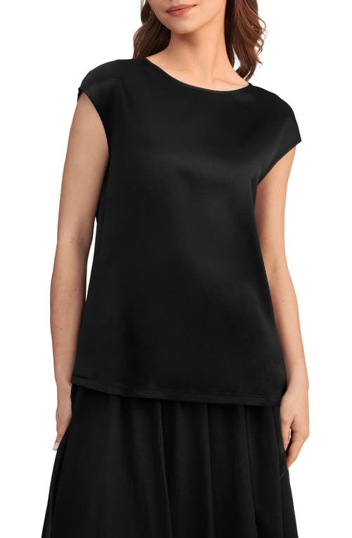 LILYSILK LILYSILK BASIC CAP SLEEVES SILK TEE
