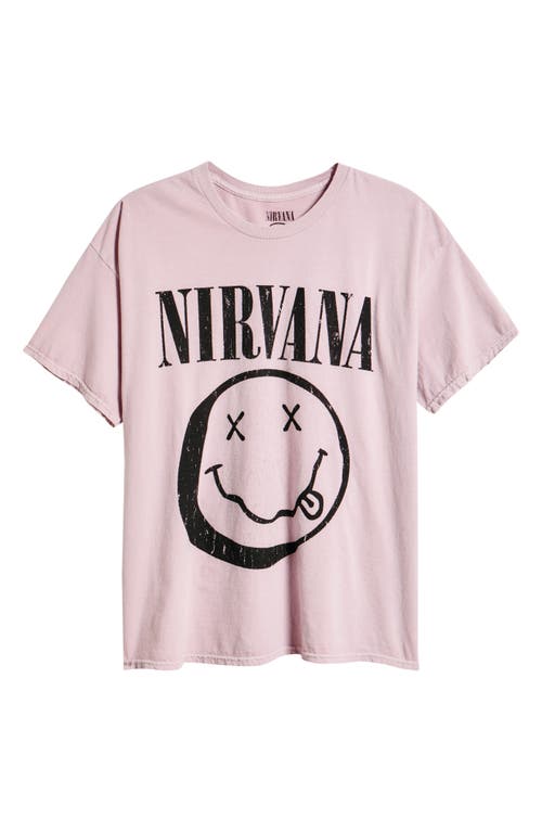 Merch Traffic Nirvana Smiley Live Graphic T-shirt In Pink