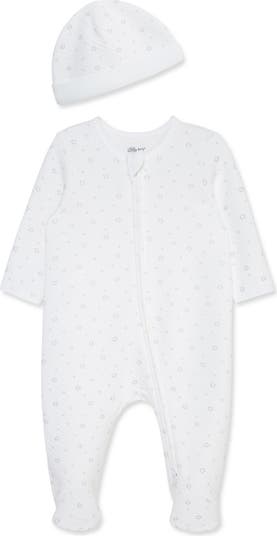 Stars Organic Cotton Blend Footie & Hat Set