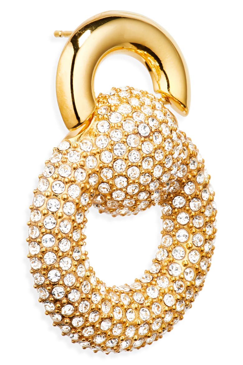 Crystal Pavé Drop Earrings, Alternate, color, CRYSTAL