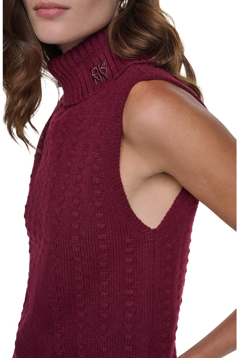 Bobble Stitch Sweater Vest, Alternate, color, CLARET