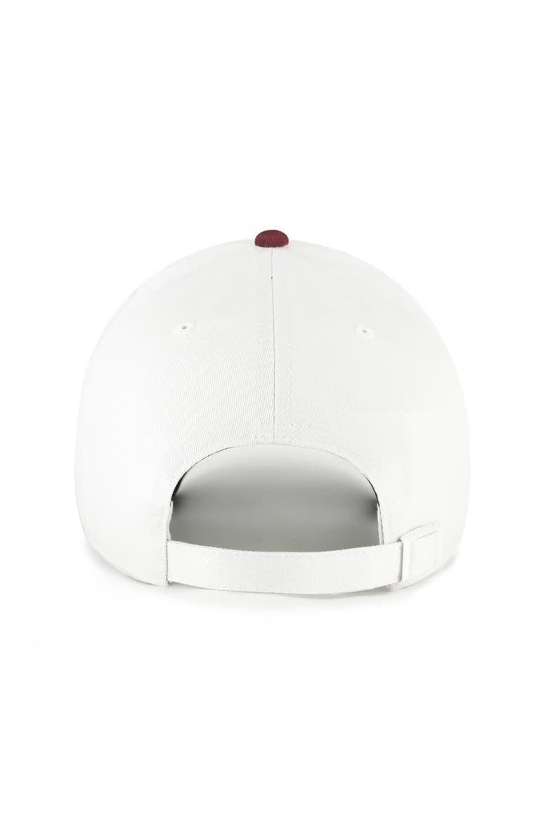 Men's '47  White/Crimson Harvard Crimson Contemporary Basics Two Tone Clean Up Adjustable Hat, Alternate, color, White