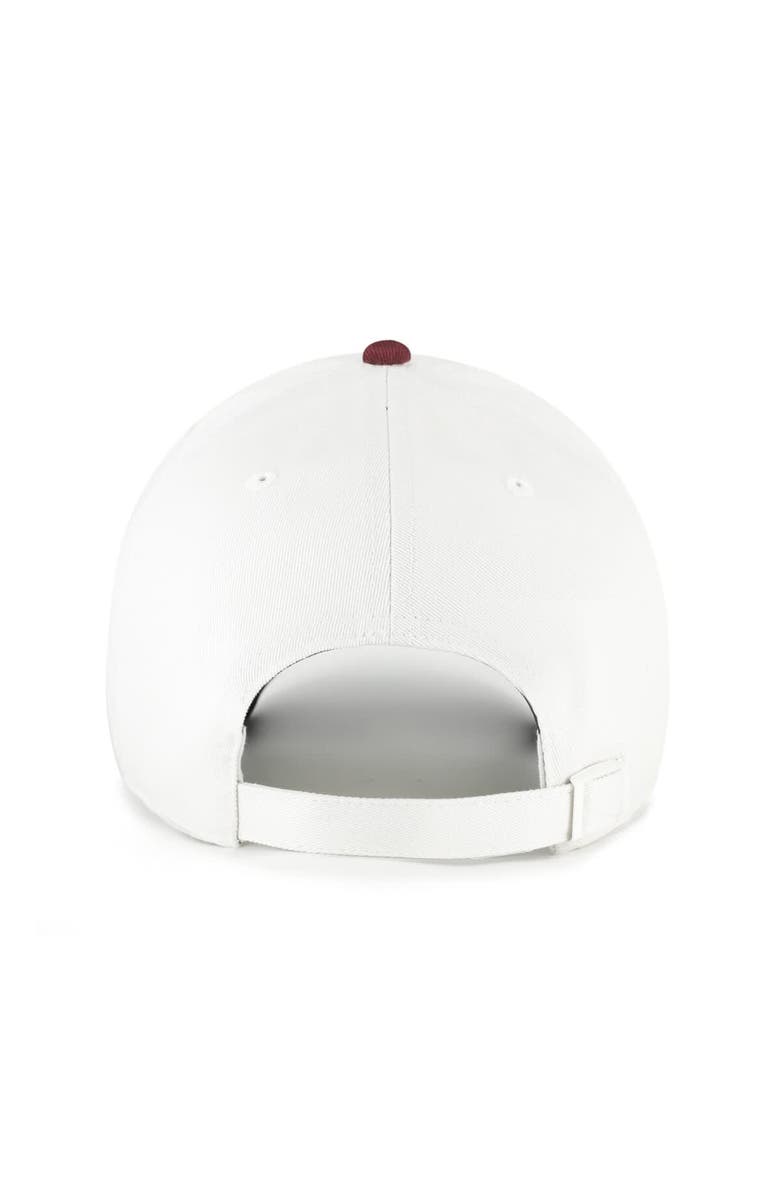 '47 Men's '47  White/Crimson Harvard Crimson Contemporary Basics Two Tone Clean Up Adjustable Hat, Alternate, color, White