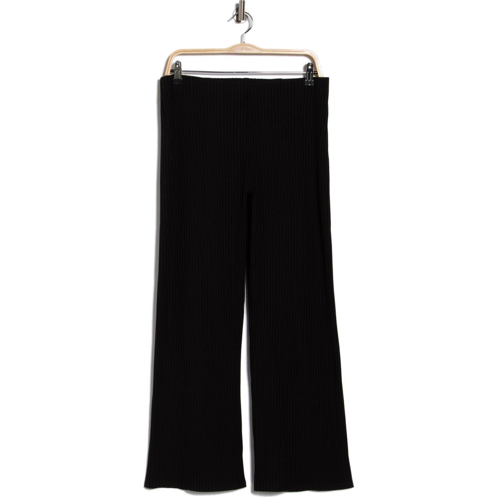 Eileen Fisher High Waist Wide Ankle Pants In Black