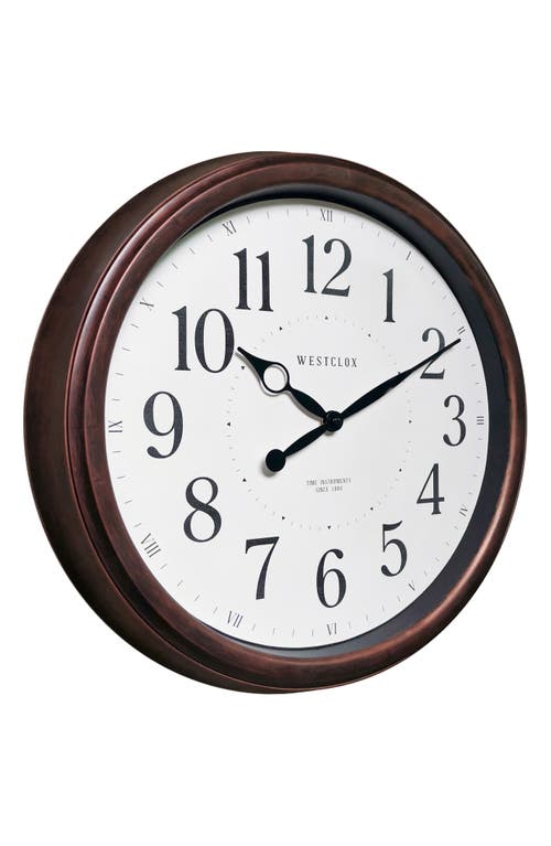 Westclox 20-inch Woodgrain Wall Clock In Brown